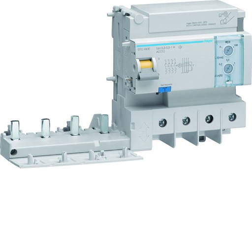 [HAG-BTC480E] Bloc différentiel réglable 125A 4P type AC à bornes alignées BTC480E