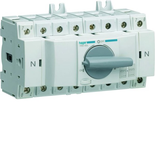 [HAG-HIM406] Inverseur de source modulaire 4P In63A Ue380 - 415Vac Poignée rotative courte HIM406