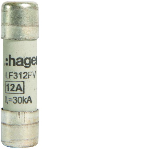 [HAG-LF312PV] Cartouche fusible Fusible cylindrique PV 10x38 mm 1000V DC 12A LF312PV