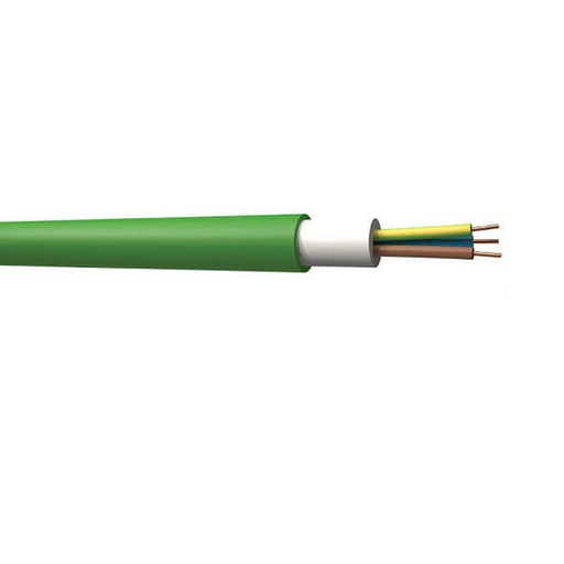 [CAB-FR3054] Câble de sécurité FR-N1 X1G1-U- 2x10 vert sans halogène  / au mètre