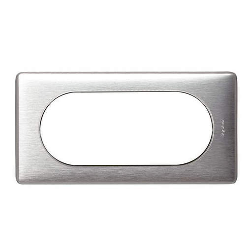 [LEG068925] Plaque 2P Etendue Aluminium legrand 068925