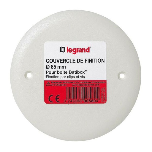 [LEG090580] Couvercle Pour Boîte À Encastrer Batibox Maçonnerie Ø85 Mm legrand 090580