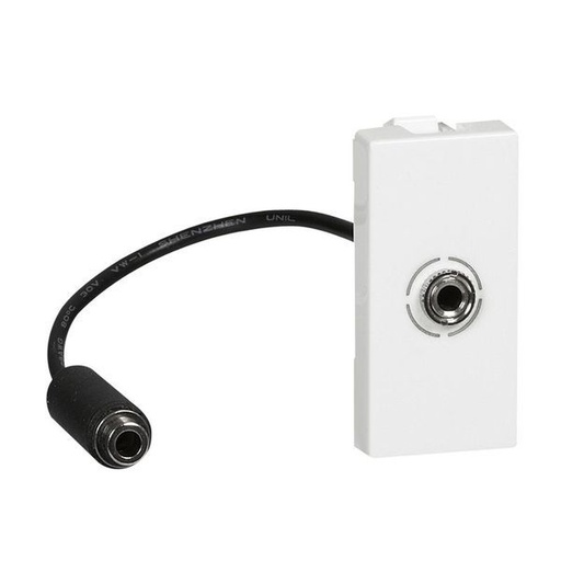 [LEG078779] Prise Jack Femelle 3,5Mm Préconnectorisée Mosaic 1 Module - legrand 078779