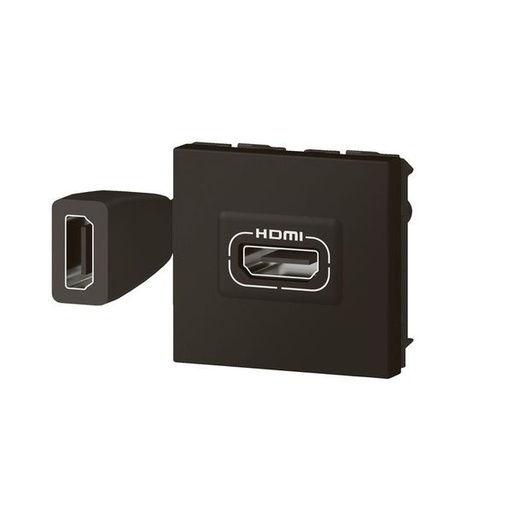 [LEG079479L] Prise Hdmi Pre-Connectorisee 2 Modules Noir Mat Mosaic legrand 079479L