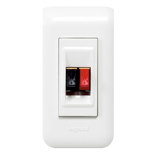 [LEG078750] Prise Haut-Parleur Mosaic 1 Module Blanc legrand 078750