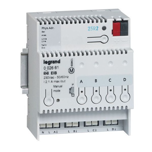 [LEG002661] Contrôleur Modulaire Bus Knx – On Off Et 4 Sorties 8A 4 Mo legrand 002661