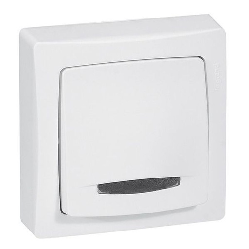 [LEG086005] Poussoir À Voyant 6A Appareillage Saillie Complet Blanc legrand 086005