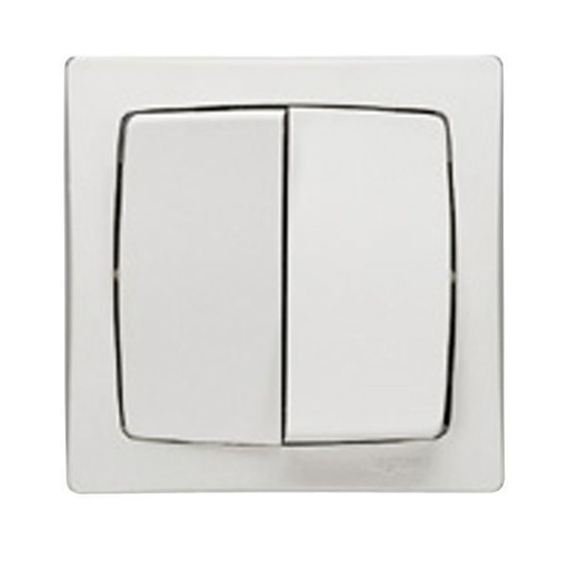 [LEG086021] Double Poussoir 6A Appareillage Saillie Complet Blanc legrand 086021