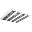 Luminaire  Appareil fluorescent Encastré 4x14W T5 blanc grille aluminium 230V