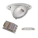 Luminaire  Kit Encastré Iodure argent 150W platine électronique 230V