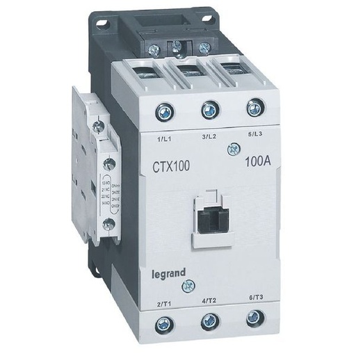 [LEG416230] Ctx Contacteur 3P 100A 2No2Nc 24V Ac Bornes A Cage T5 legrand 416230