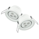 Luminaire  Kit de 2 spots encastre OSRAM PUNCTO LED I Downlight 2x4.5W 3000K