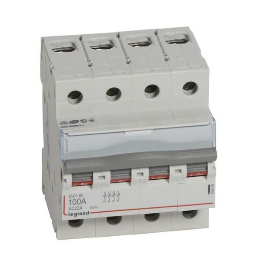 [LEG406489] Interrupteur-Sectionneur Dx³-Is 4P 400V~ 100A 4 Modules legrand 406489