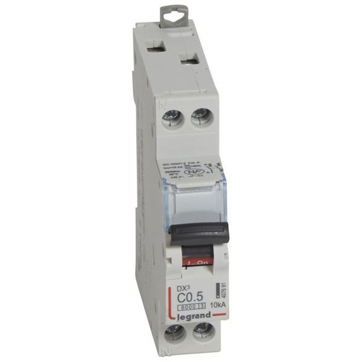 [LEG407691] Dx3 Disjoncteur 1P+Ng C0,5 6000A/10Ka legrand 407691