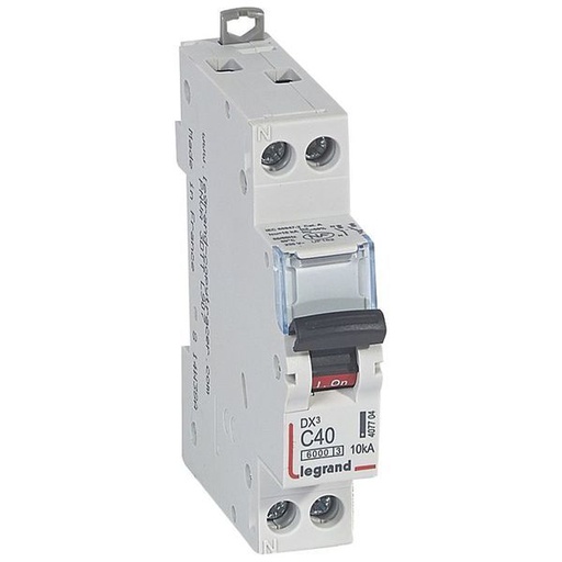 [LEG407704] Dx3 Disjoncteur 1P+Ng C40 6000A/10Ka legrand 407704