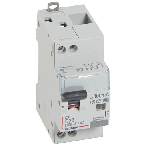 [LEG410886] Dx3 Disj Differentiel 1P+Ng C 32A 6000A/ 10Ka F 300Ma 2 Modu legrand 410886