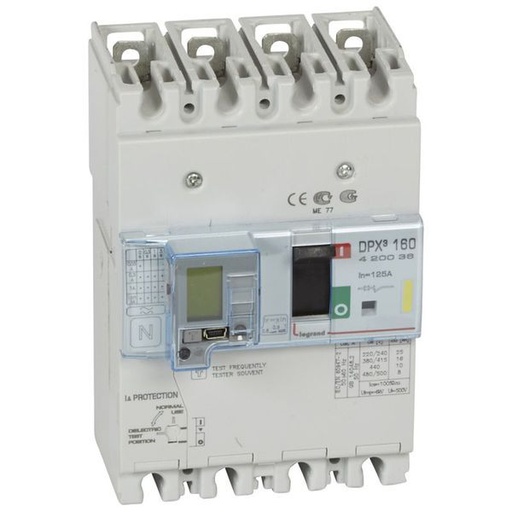 [LEG420036] Disjoncteur Magnétothermique Différentieles Dpx³160 Icu 16Ka legrand 420036