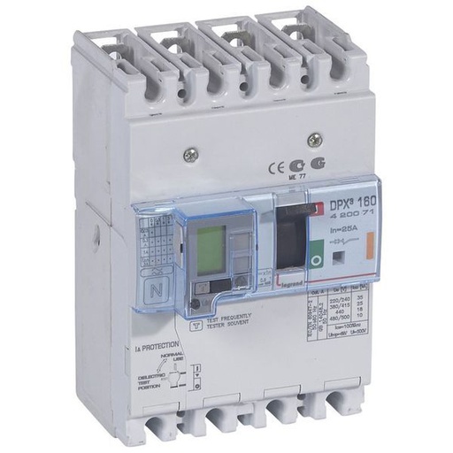 [LEG420071] Dpx3 160- Magneto-Th+Diff 4P 25A 25Ka legrand 420071
