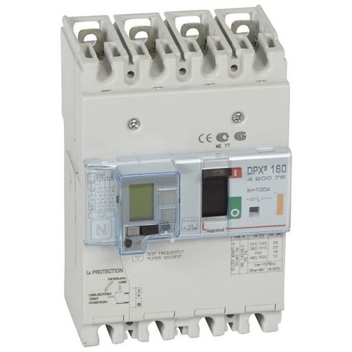 [LEG420075] Disjoncteur Magnétothermique Différentiele Dpx³160 Icu 25Ka legrand 420075