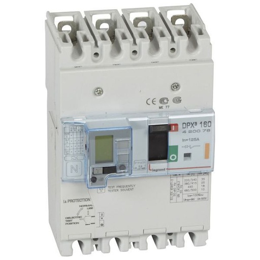 [LEG420076] Disjoncteurs Magnétothermiques Différentiel Dpx³160 Icu 25Ka legrand 420076
