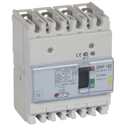 [LEG420015] Disjoncteur Magnétothermique Dpx³160 Pouvoir De Coupure 16 legrand 420015