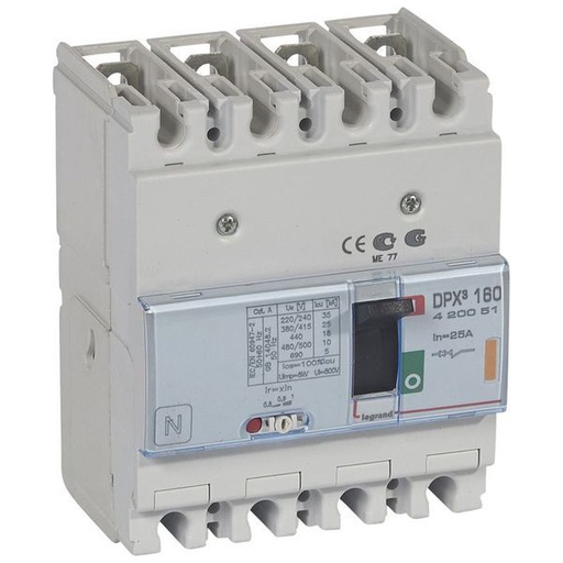 [LEG420051] Disjoncteur Magnétothermique Dpx³160 Pouvoir De Coupure 25K legrand 420051