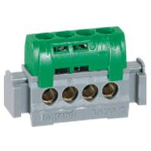 [LEG092781] Bornier Terre Vert 4 Trous legrand 092781