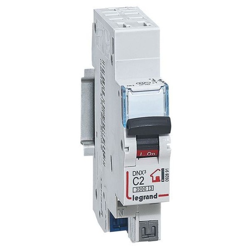 [LEG092891] Disjoncteur Dnx³ Phase + Neutre 2 A Bornes Automatiques - legrand 092891