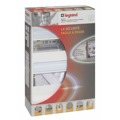 [LEG093021] Coffret À Équiper Drivia 2 Rangées 13 Modules Avec Borniers legrand 093021