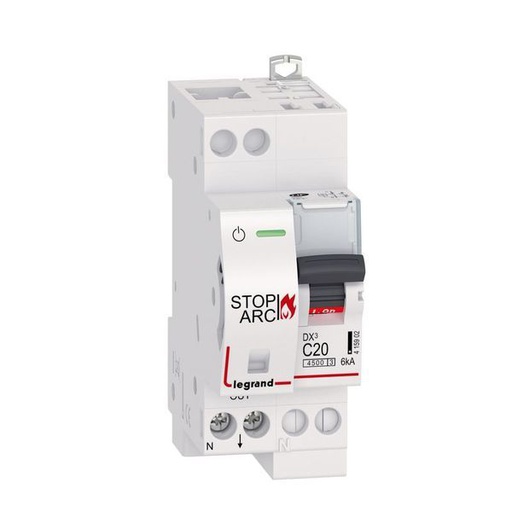 [LEG415902] Dx3 Disj Stop Arc 1P+N C20 4500A 6Ka Auto legrand 415902
