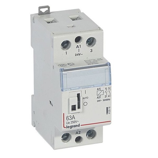 [LEG412516] Cx3 Contacteur 24V 2F 63A Avec Manette legrand 412516