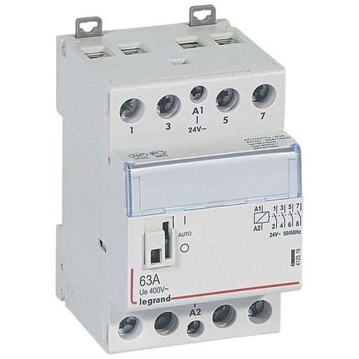 [LEG412519] Cx3 Contacteur 24V 4F 63A Avec Manette legrand 412519