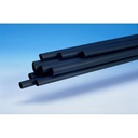 Gti 3000 6/2Mm Gaine Thermorétractable Paroi Fine En Barre De 1M Noir
