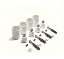 Acova - Kit de 4 fixations murales, blanc RAL 9016, FASSANE SPA