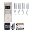 Aiphone Pack Interphone Encastré Avec 4 Combinés - Gtba4E
