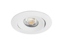 ARIC 51226 - Aspen Tilt-Encastré Rond, Basculant, Blanc, Led 5,5W 30° 430Lm 3000/4000K (Cct)
