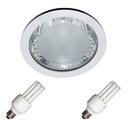 Kit Fluocompacte 2X E27 Encastré Inox 230V Sans Lampes