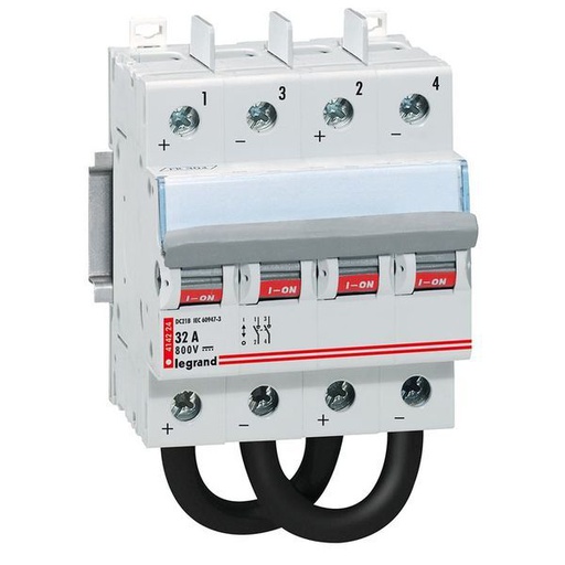 [LEG414224] Interrupteur Sectionneur Bipolaire 4 Modules 32A 800V Dc legrand 414224