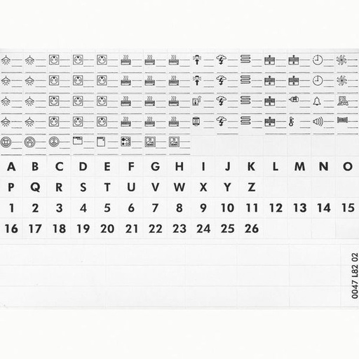 [LEG004999] Plaquette De Symboles Pour Porte Repere legrand 004999