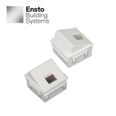 PLASTRON RJ45 RAL9010 BLANC SIMPLE RECOUVRANT FTP CAT6A