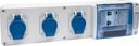 Coffret de chantier mono 3 prises simplifié - 1 disj diff. 16A + 3 prises 2P+T