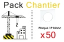 SQUARE LOT 50 PLAQ BLC 1P "TOP CHANTIER"
