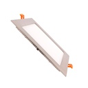 Spot downlight encastrable carré chromé 15w 4000K