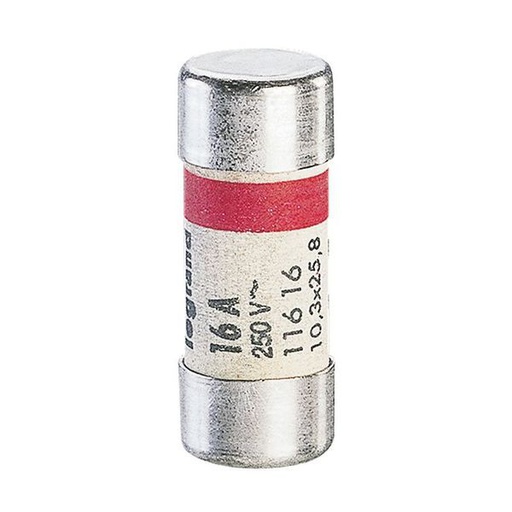 [LEG011616] Cartouche Cylindrique Domestique 10,3X25,8Mm Sans Voyant 1 legrand 011616