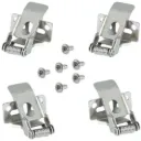 Clips de fixation pour encastrement PLACO dalle LED BRAVO 30x60cm – Acier gris – Kit de 4 clips – Installation facile et rapide