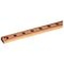 Barre Taraudée Cuivre 1M Section 15X5 M6 A/2 Trous 8,2mm Aux Extremites Entraxe 25Mm