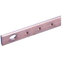 Barre Taraudée Cuivre 1M Section 20X5 M6 Entraxe 25Mm