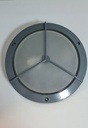 Hublot applique aluminium E27 60W - gris