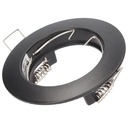 Spot encastré noir D77mm a/clips sans douille