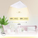 Dalle LED 600X600 Lubuko 40W 4200K UGR19 IP44 Blanc